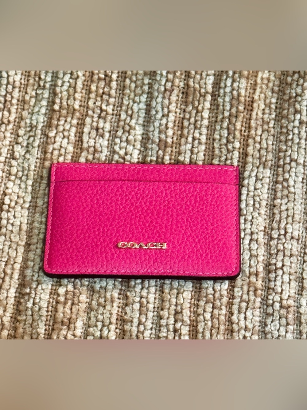 COACH Leather Electric Pink Card Case - Picture 12 of 15